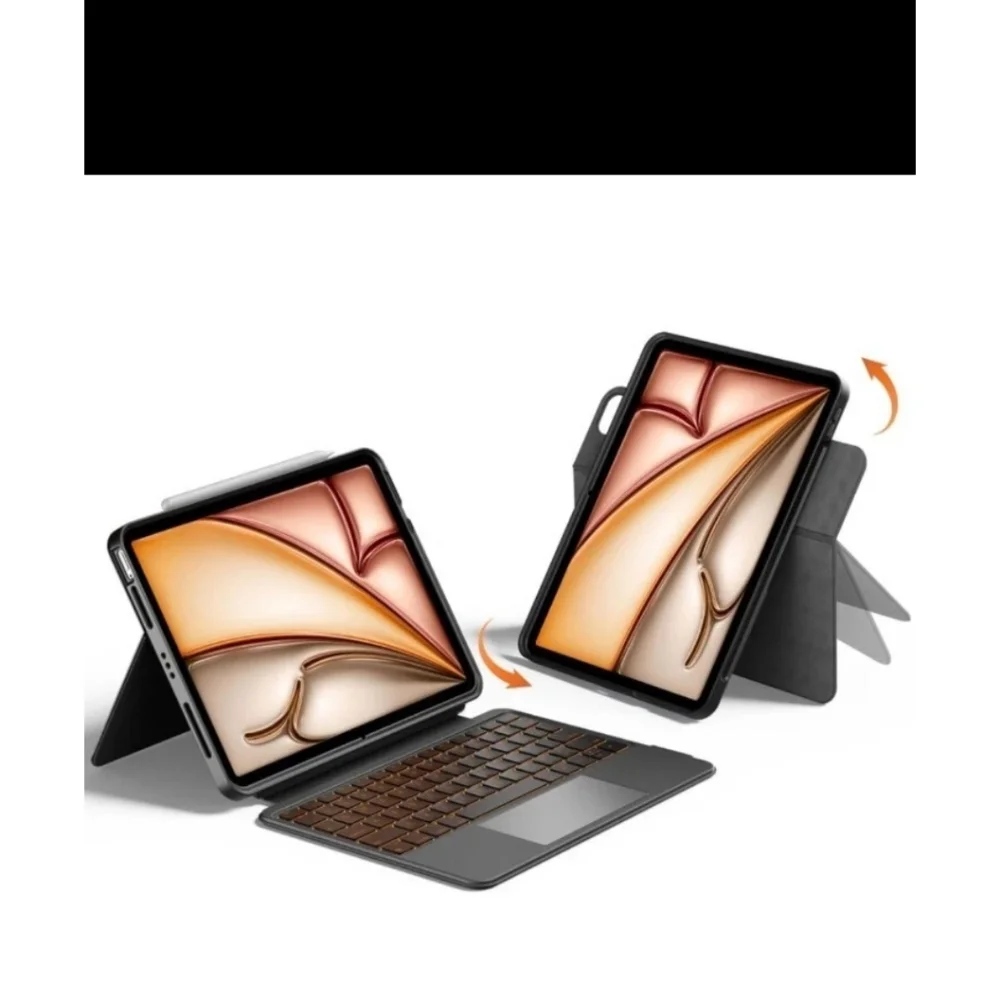 Rotatable Keyboard Case for Ipad Air 11 (M3/M2 2025), Magnetic Detachable Case w